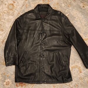 Andrew Marc Leather jacket, large, black